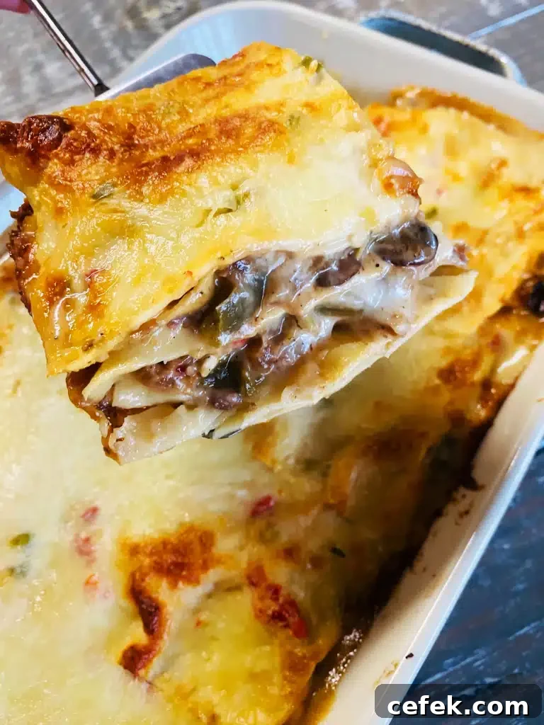 Traeger Philly Cheesesteak Lasagna