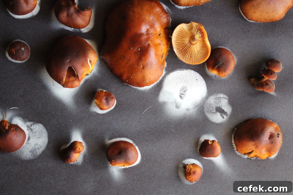 Enoki Spore Print