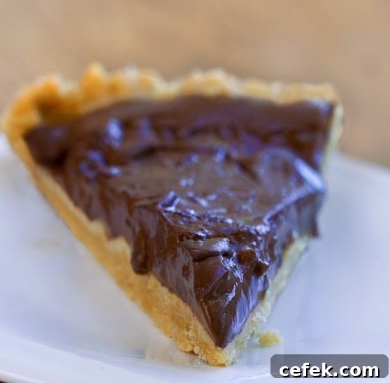 Homemade Chocolate Pudding Pie
