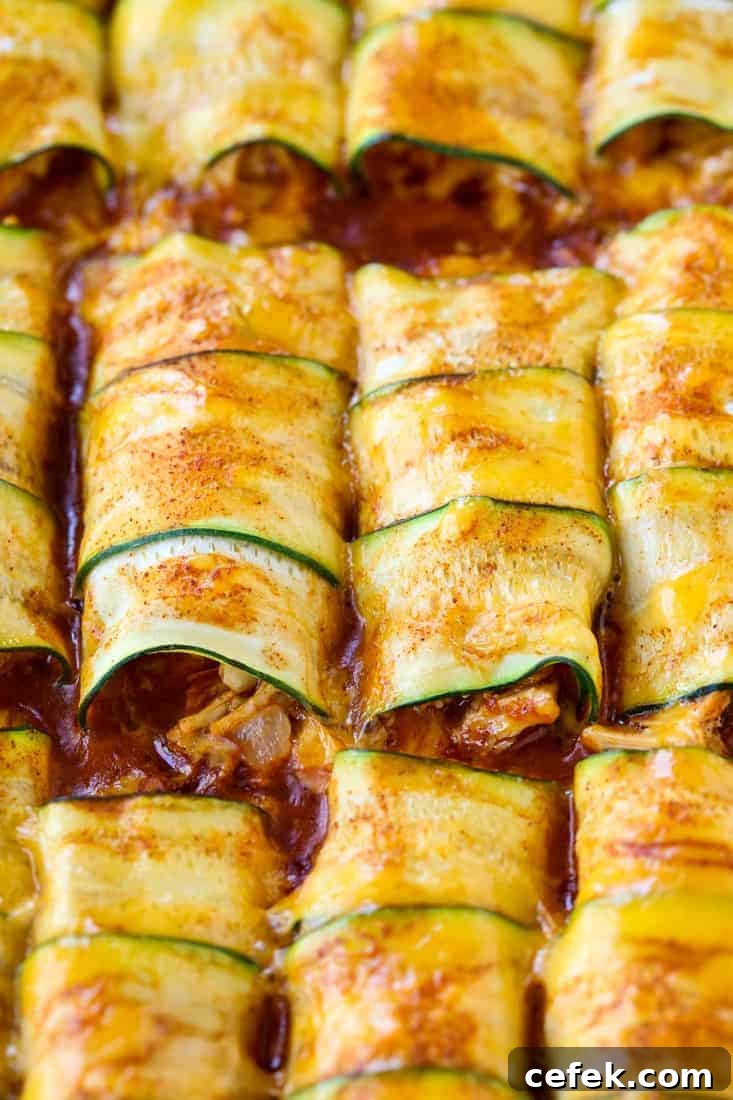 Zucchini Enchilada filled with chicken s are a low carb enchilada recipe with a chicken filling