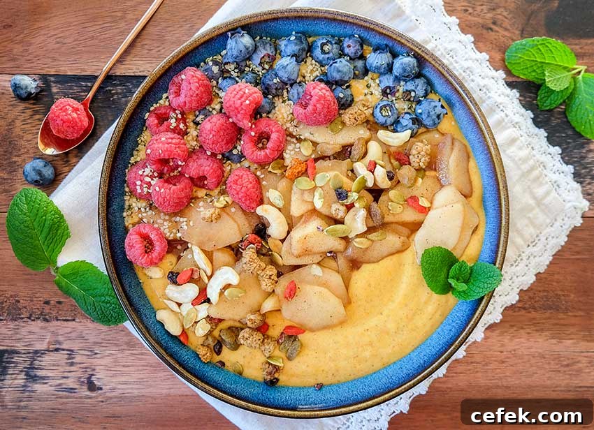 pumpkin pie and apple yogurt bowl toped with fresh berries a light snack after gluten exposure
