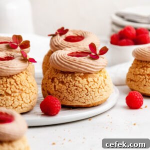 Nutella and Raspberry Choux