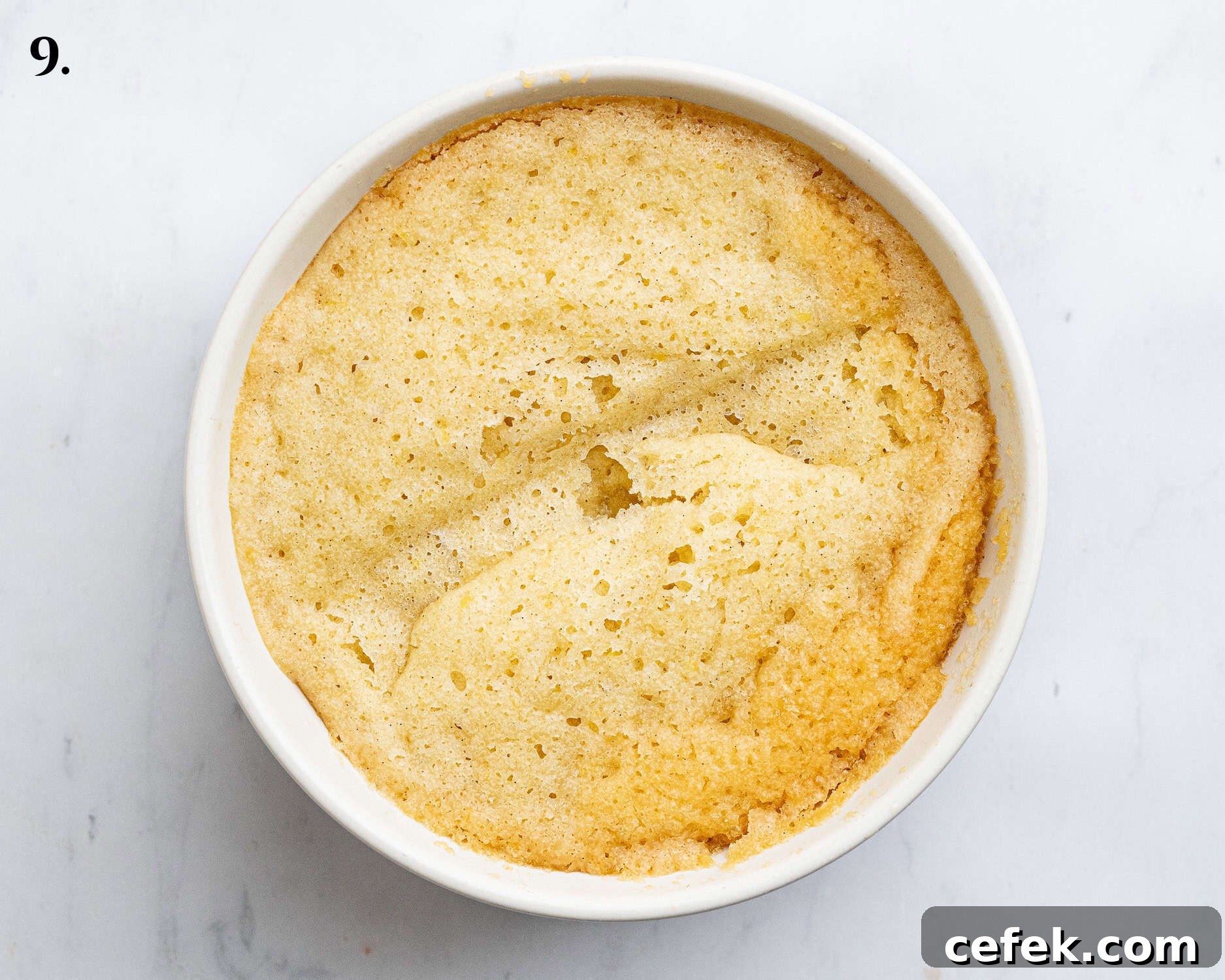 Step 9, the cooked pudding.