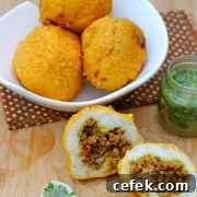 Colombian Style Stuffed Potatoes (Papas Rellenas Colombianas)