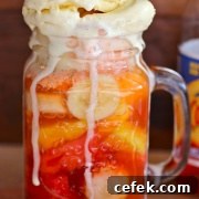 Salpicón de frutas is a traditional Colombian dessert made with a mixture of tropical fruit
