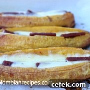 Plátanos asados con Queso y Bocadillo (Baked Plantains with Cheese and Guava Paste)