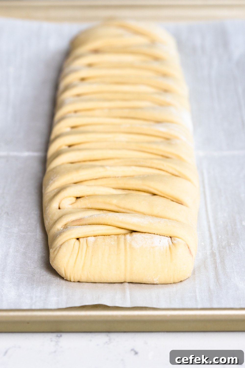 Raspberry Lemon Curd Braid rising