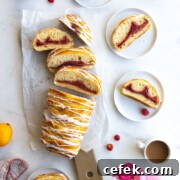 Raspberry Lemon Curd Braid