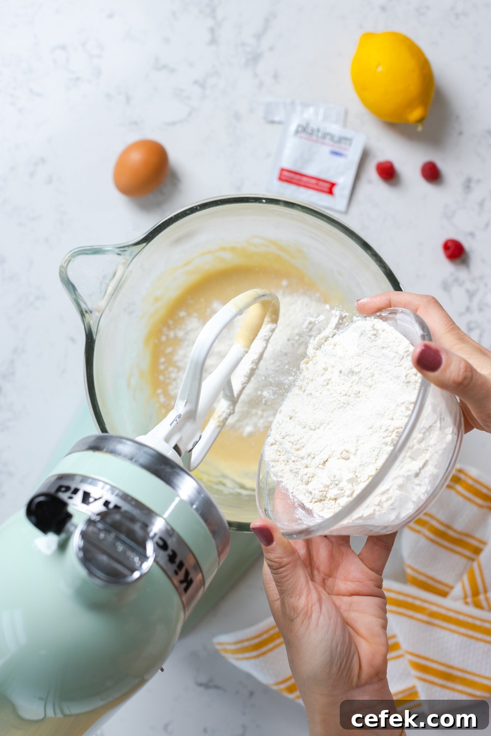 mixing dough