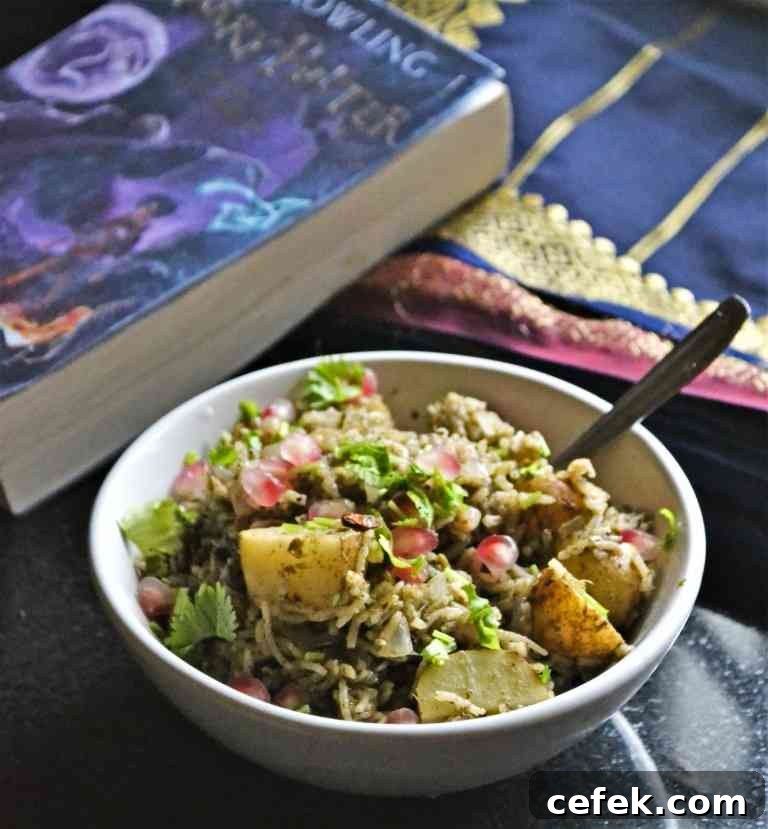 Green Potato Pulao
