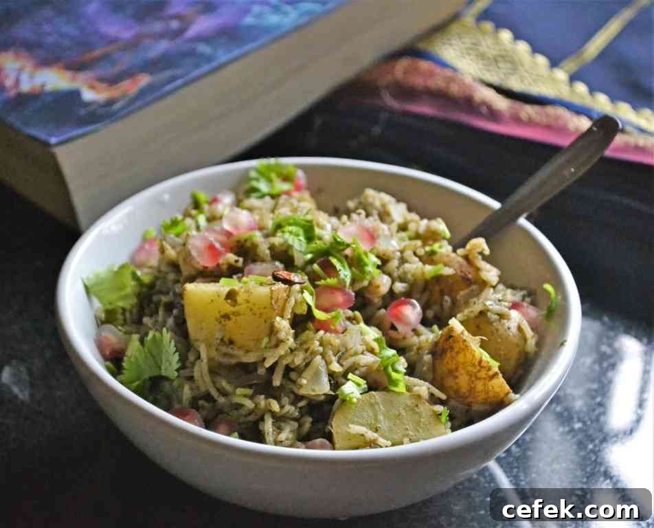 Aloo Chutney Pulao served