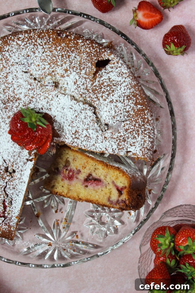 Strawberry ricotta cake with olive oil