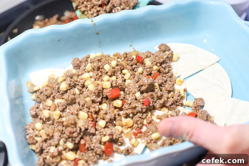 Assembling casserole