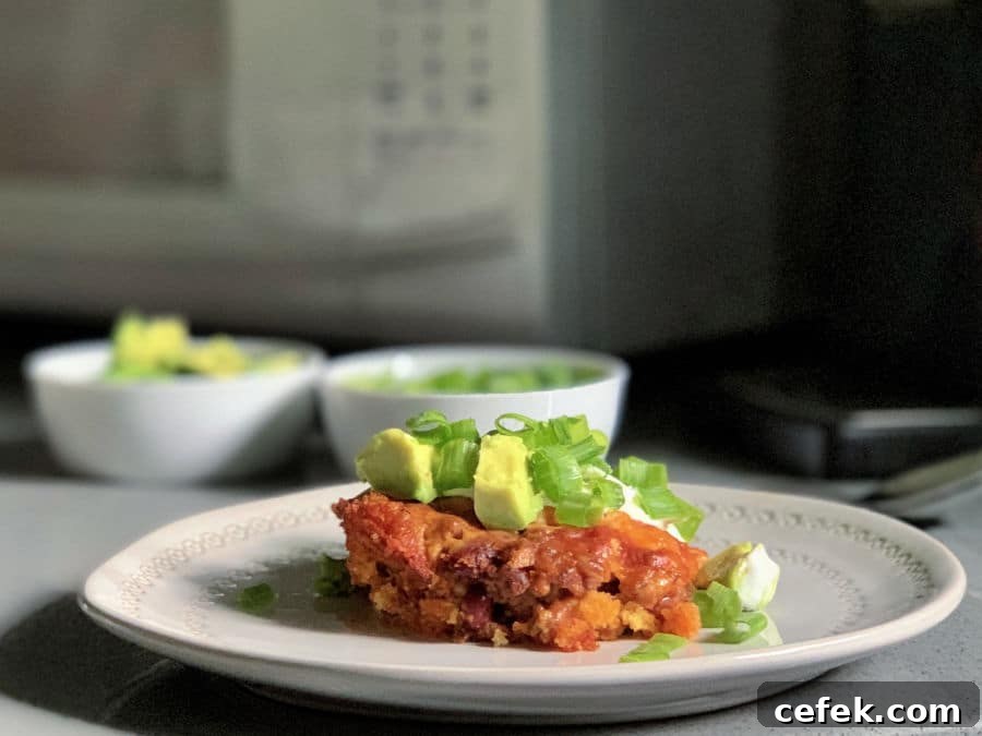 mexican chili pie on a plate