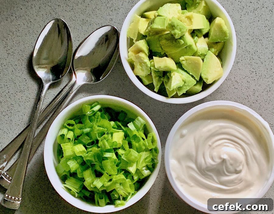 toppings in bowls