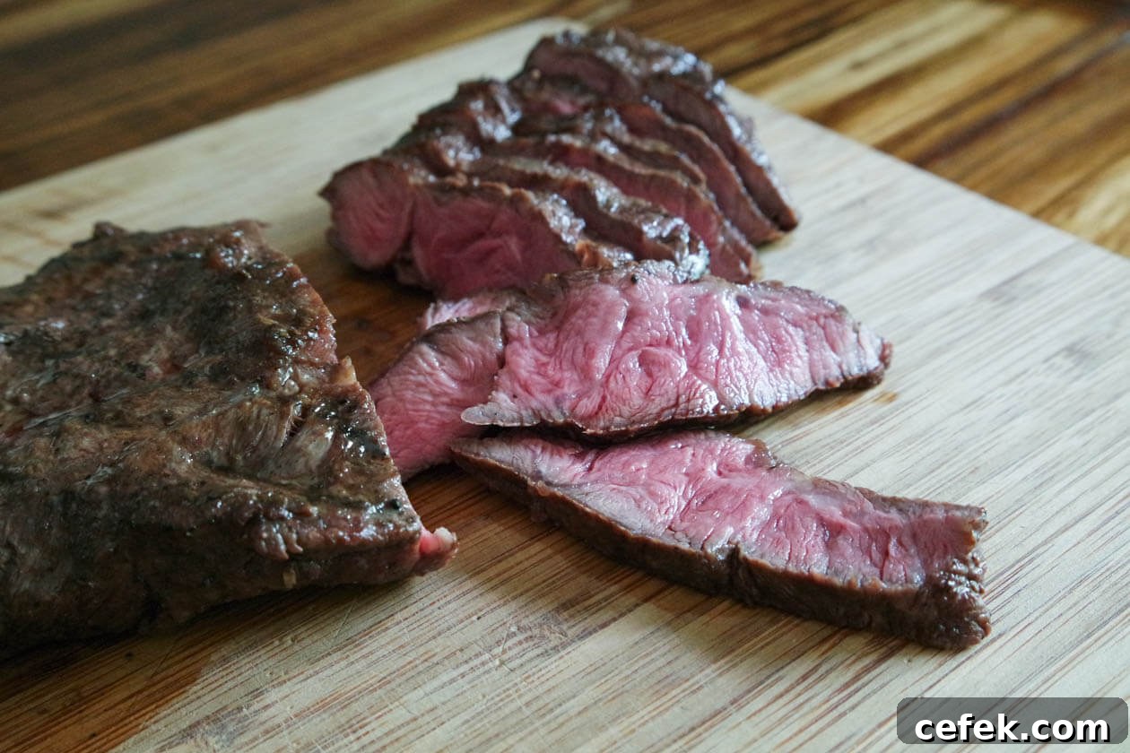flat iron steak medium rare