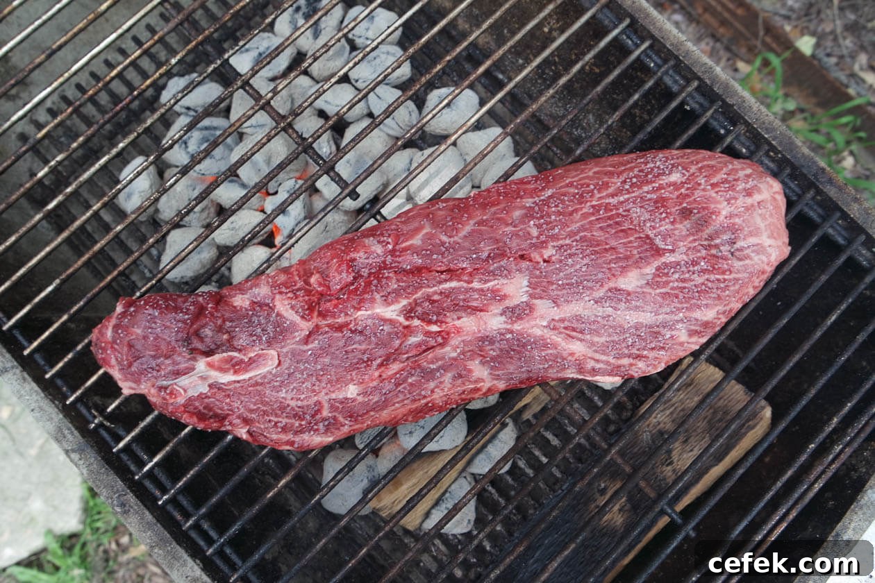 flat iron on the PK grill