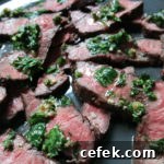 flat iron steak with salsa verde