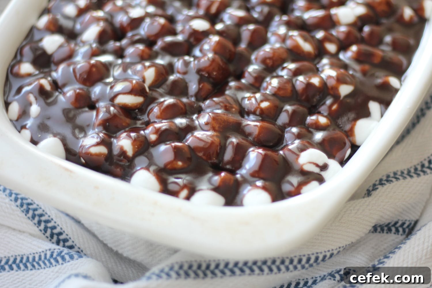 mississippi mud cake in cake pan