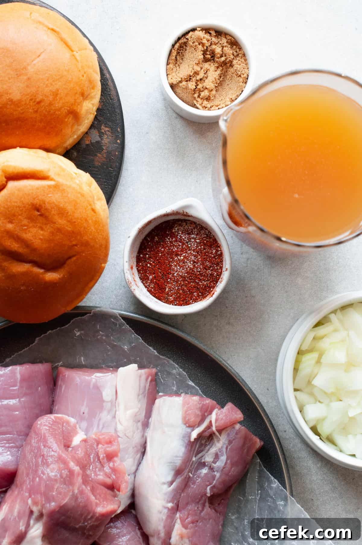 ingredients for apple cider pulled pork