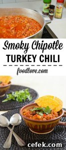 This warm, spicy and satisfying turkey chili is high in protein, low in fat, and packed full of yummy veggies.