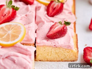 Strawberry Lemon Sheet Cake