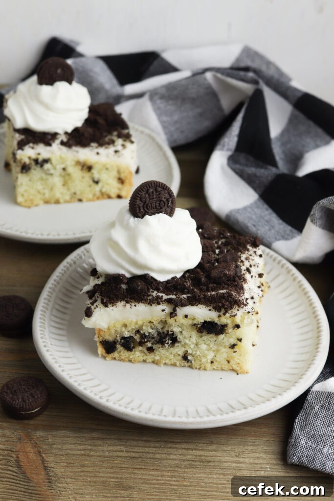 Oreo cake top view