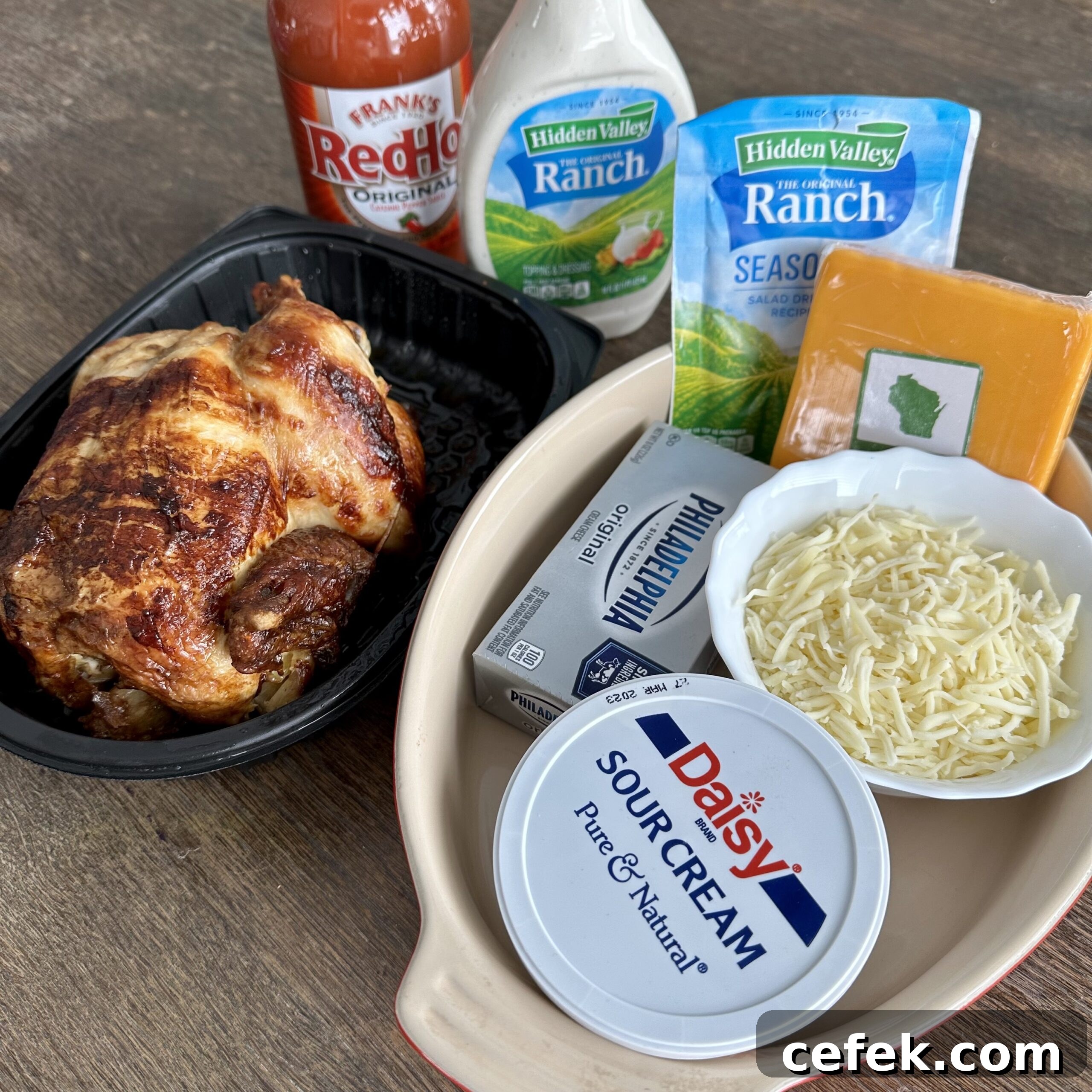 Buffalo Chicken Dip ingredients