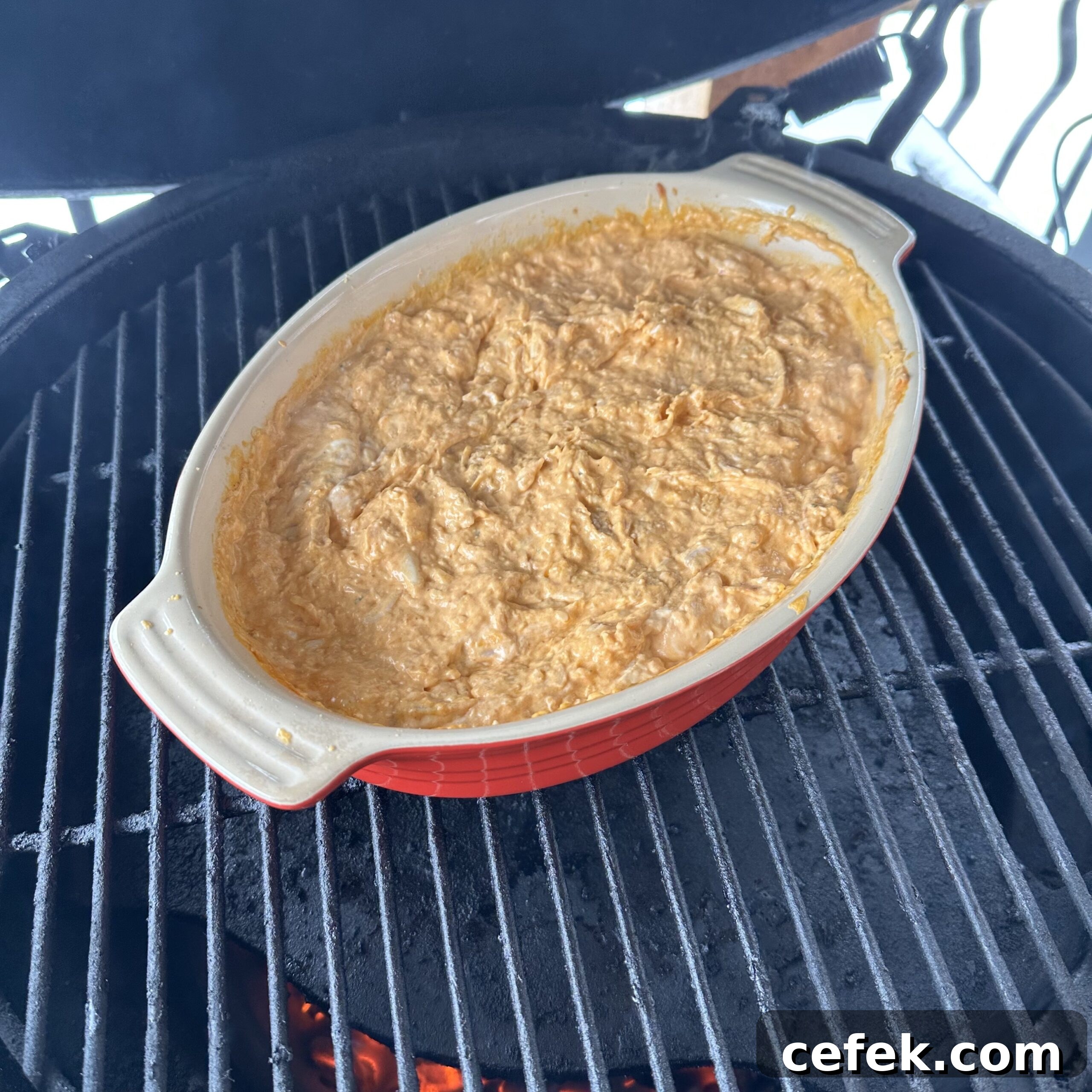 Buffalo Chicken Dip on Grill