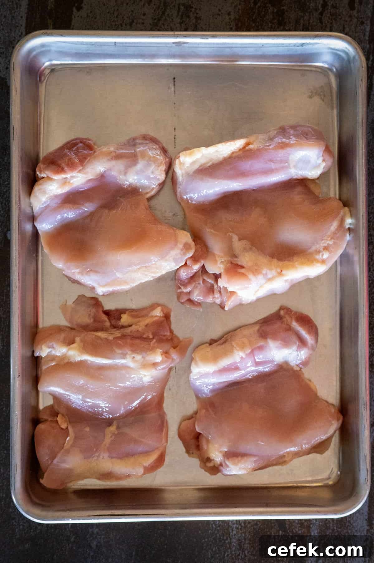 raw boneless skinless chicken thighs.