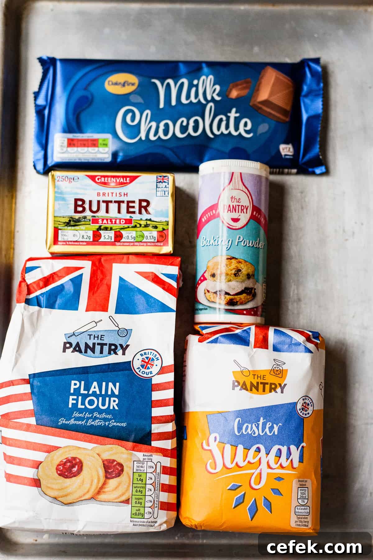 Ingredients for fork biscuits
