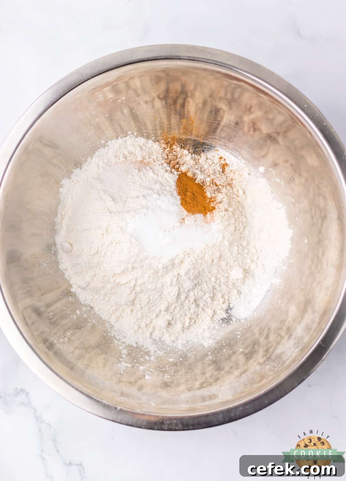 Mix the dry ingredients together.