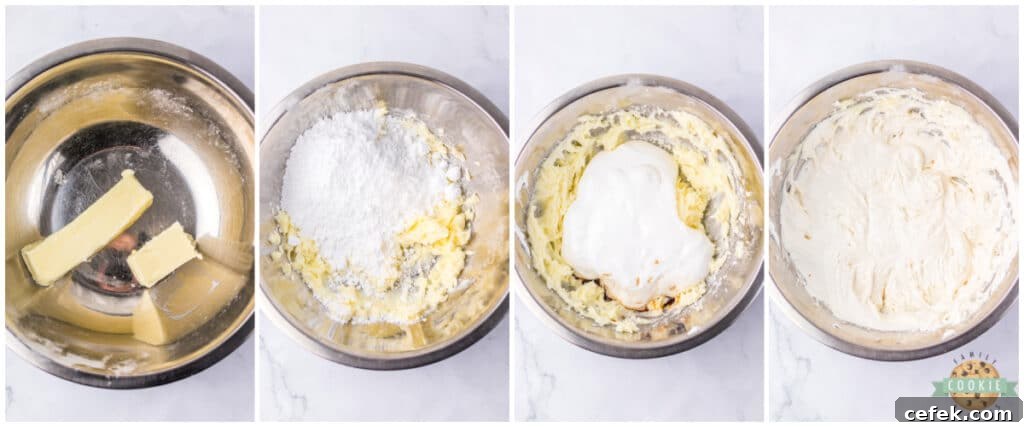 Make the marshmallow cream filling.