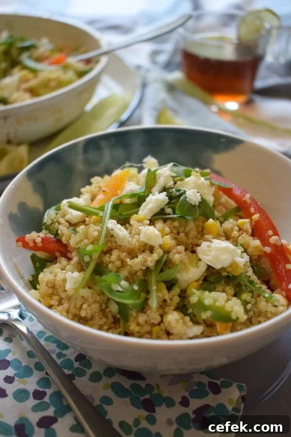 Summer Quinoa Salad in a bowl