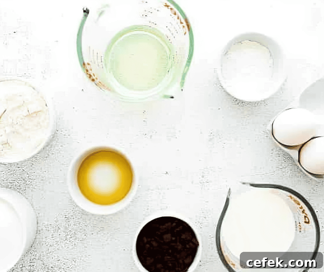double chocolate cake ingredients.