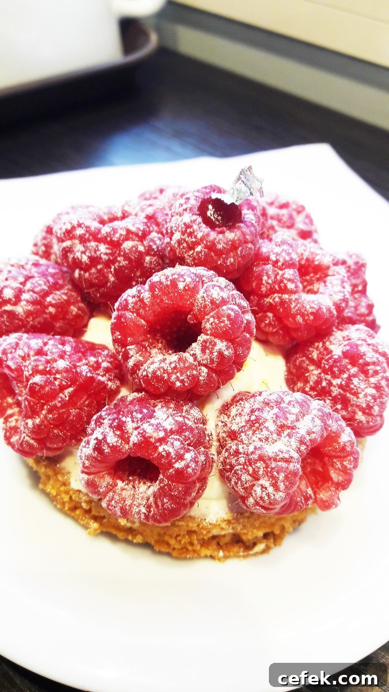 Raspberry Vanilla Tart at Casse Noisette Paris. Pastry Chef extraordinaire Jeffrey Cagnes. Pastries in Paris.