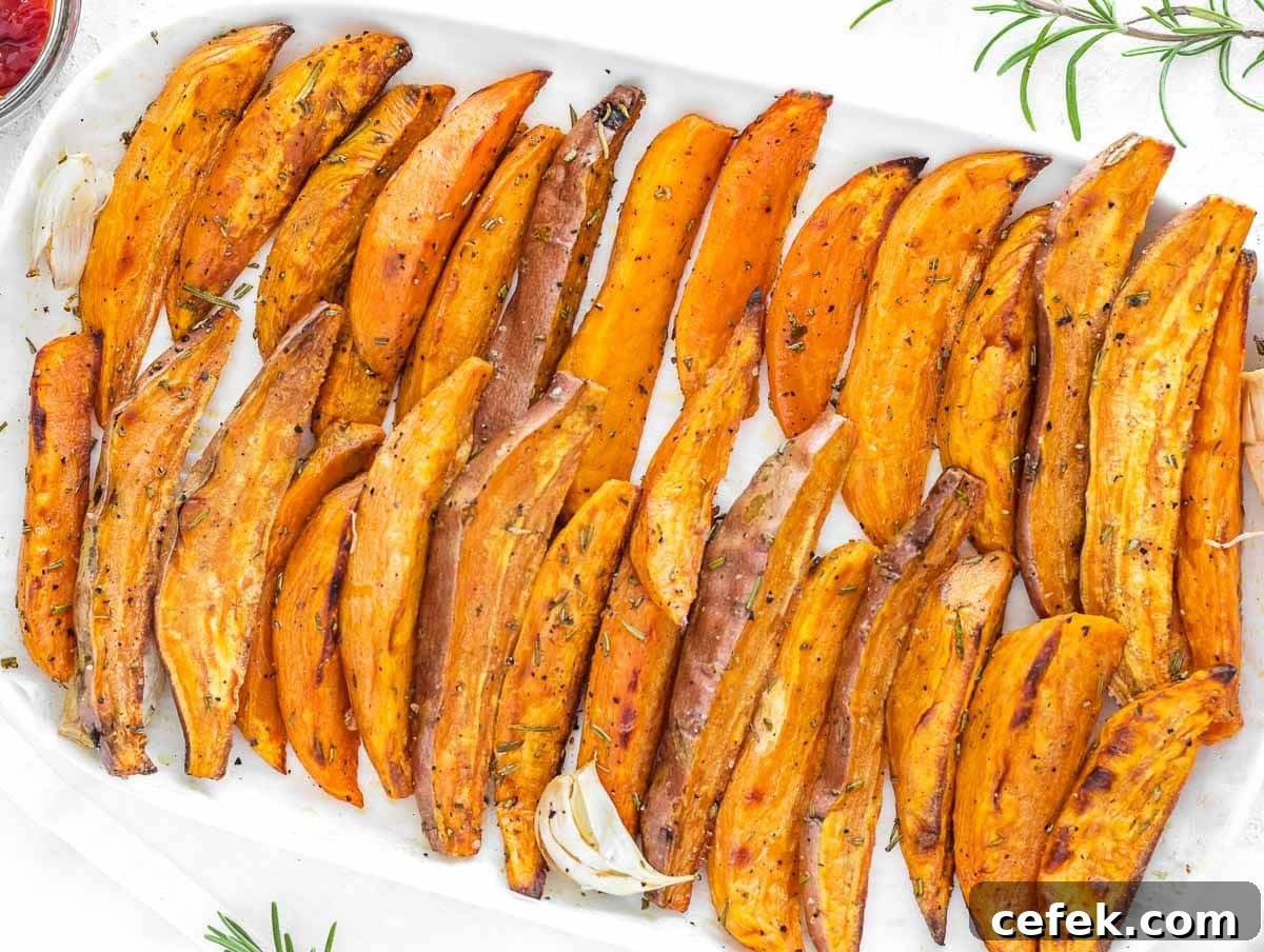 roasted sweet potato wedges