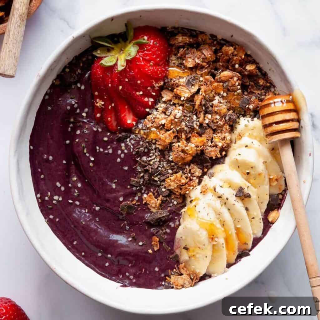 homemade high protein acai bowl
