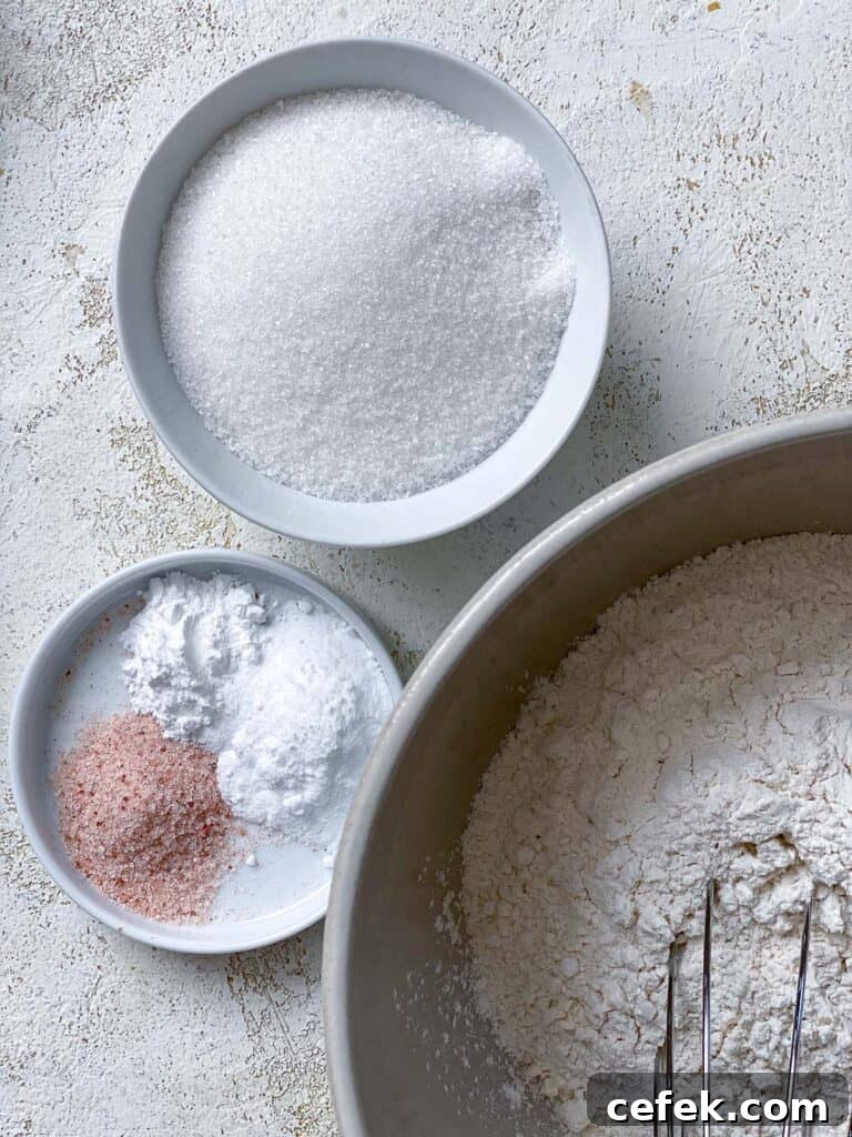 ingredients for Vegan Birthday Cake [Funfetti Cake] on a white surface