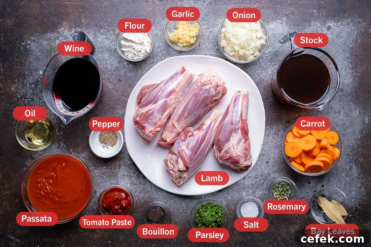 ingredients laid down from a top view against a dark white and black background.