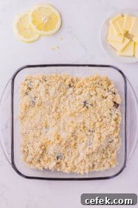 crumbly cobbler topping for blackberry cobbler recipe.