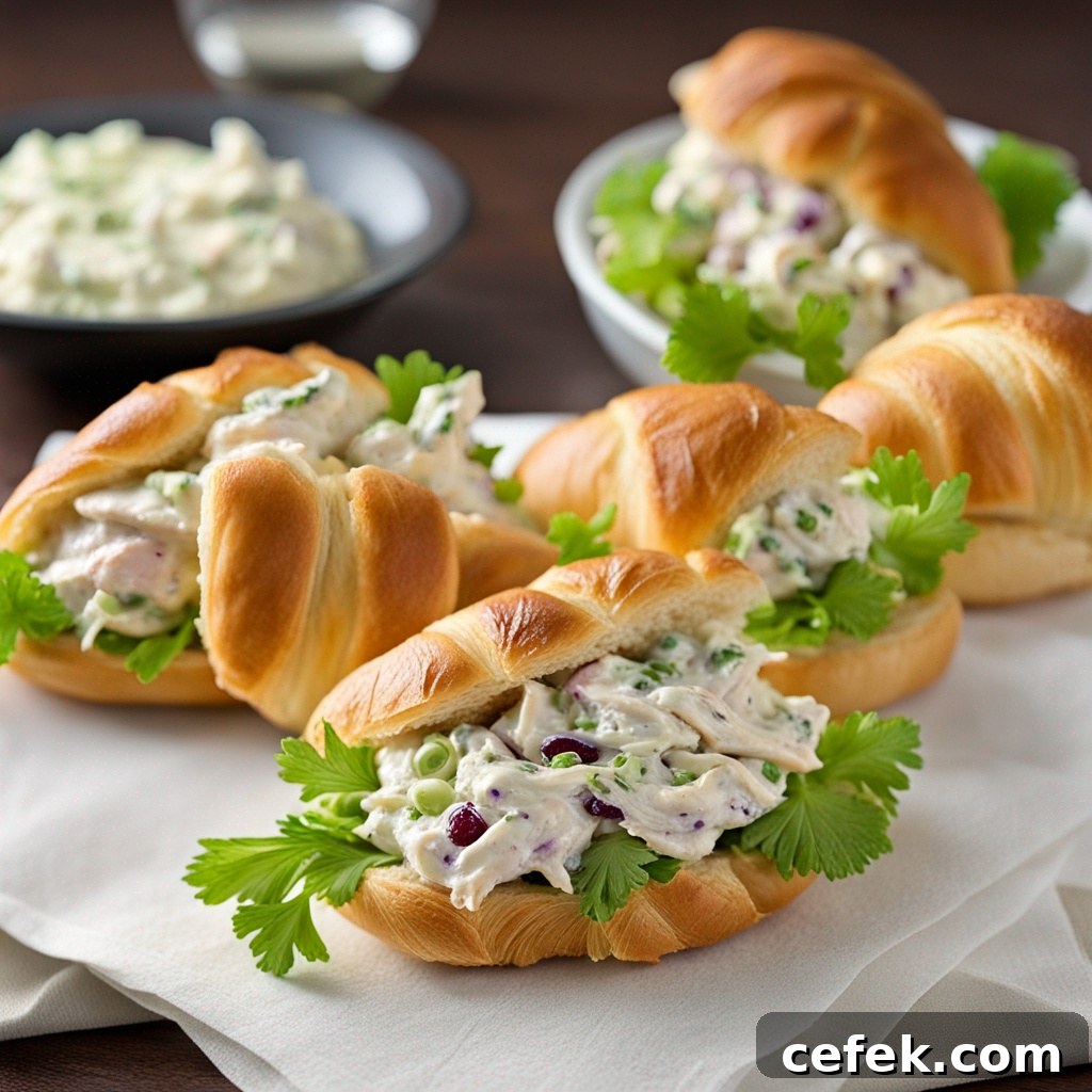 Gourmet Chicken Salad Croissant Ready to Serve.