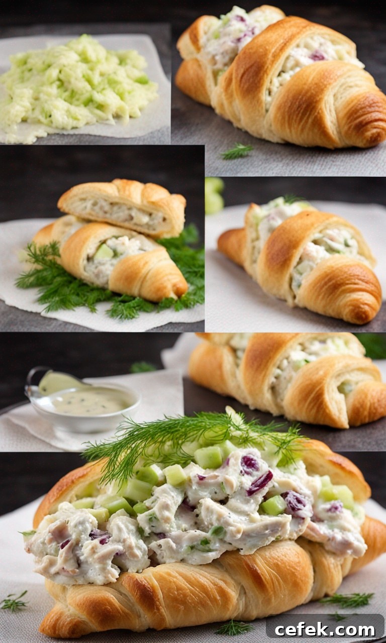 Prepping Ingredients for Chicken Salad Croissant Recipe.