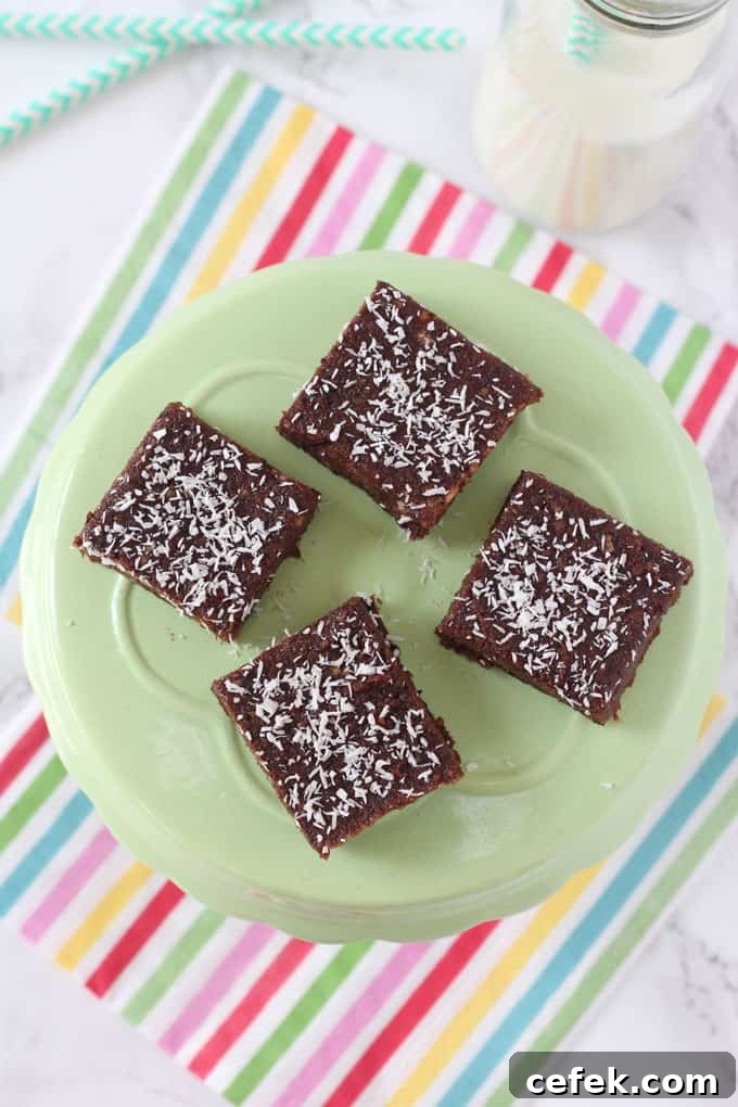 Packed with nutritious ingredients including prunes, dates, nuts and flaxseed, these delicious Raw Chocolate Brownie Bites make a great snack for kids and adults too!