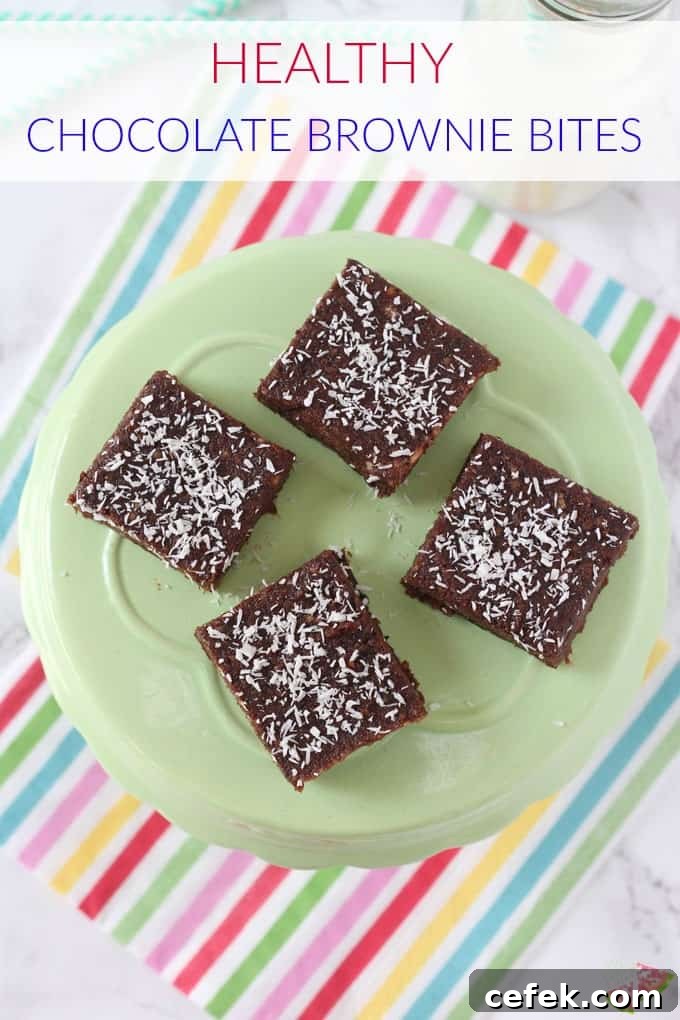 Chocolate Brownie Bites Pinterest Pin