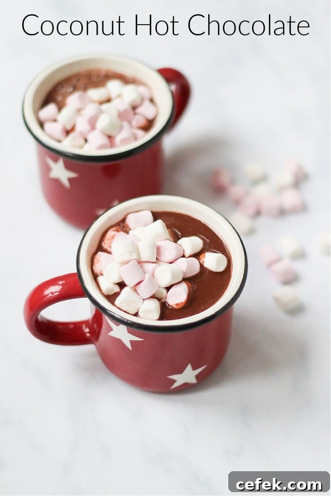 Coconut Hot Chocolate Pinterest Pin