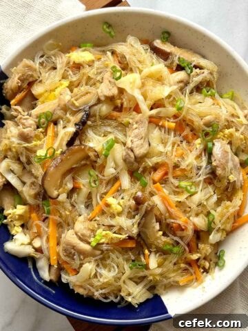 plate of stir-fried glass noodles