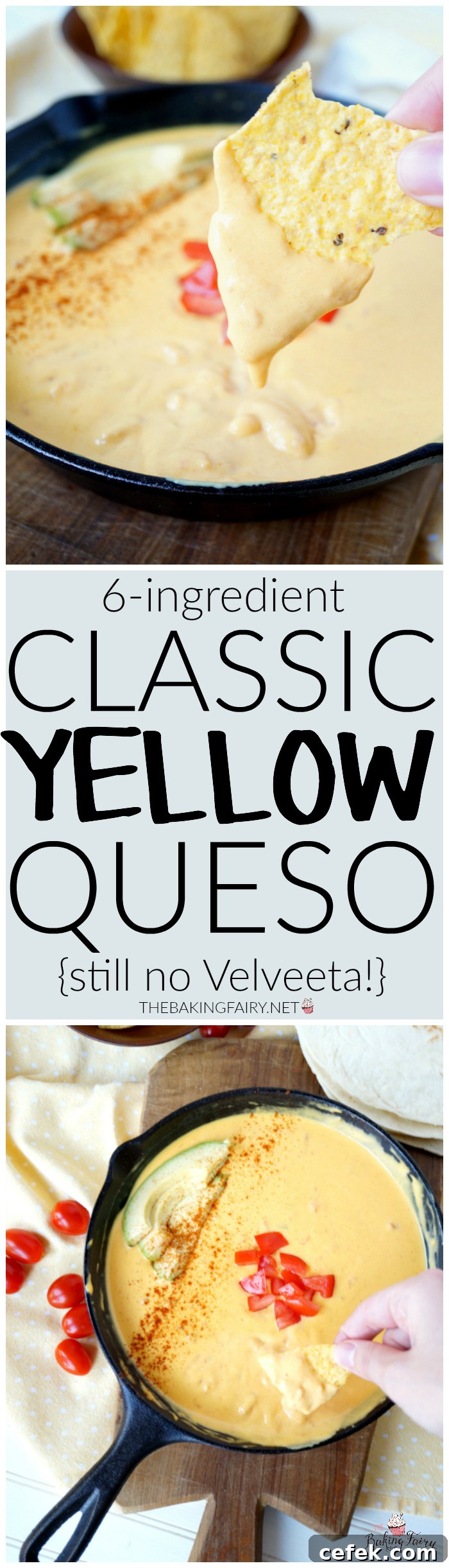 6-ingredient traditional yellow queso | The Baking Fairy