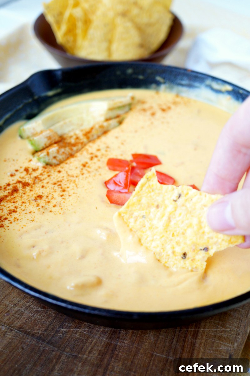 6-ingredient traditional yellow queso | The Baking Fairy