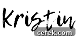 Close up of a signature of Kristin.